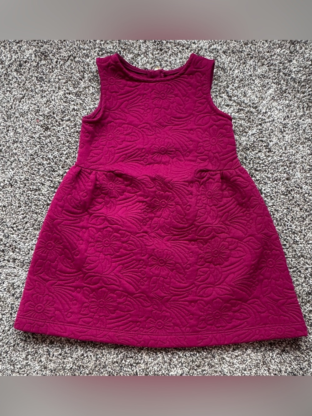 OshKosh B'gosh Embossed Floral Sleeveless Dress - Fuchsia
